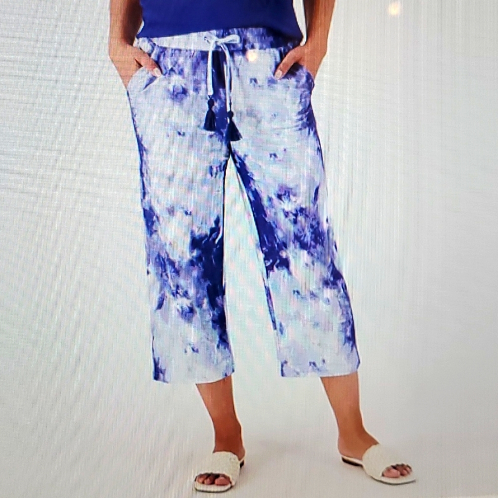 Belle Beach by Kim Gravel Women Plus  1XT Cabana Beach (Capri) Pant
